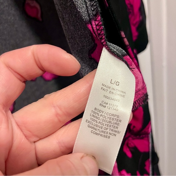 Dynamite Kimono Cardigan Floral Pink Black Large Women - Picture 4 of 6